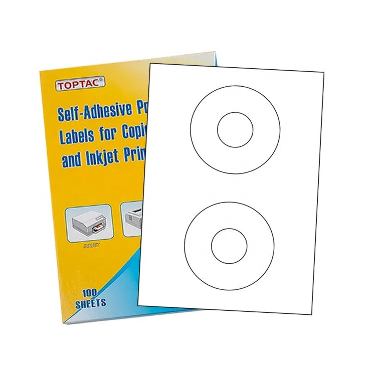 Printable Adhesive DVD A4 CD Label Sticker Sheet