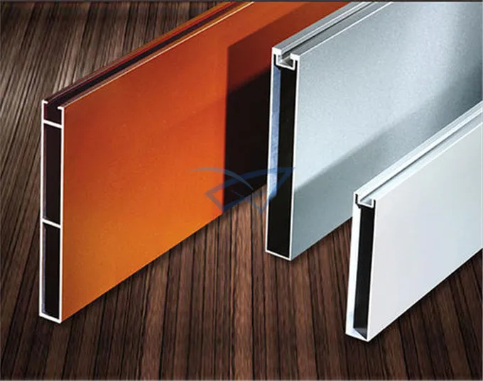 Hot sale wood grain square box ceiling metal aluminum ceiling box-baffle ceiling design