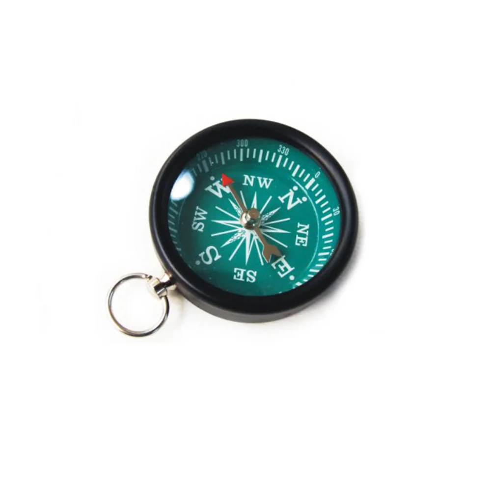 
promotional custom cheap metal keychain compass 
