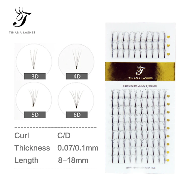 Готовые объемные вееры объемные ресницы 3D 4D 5D 6D русский объем для наращивания ресниц