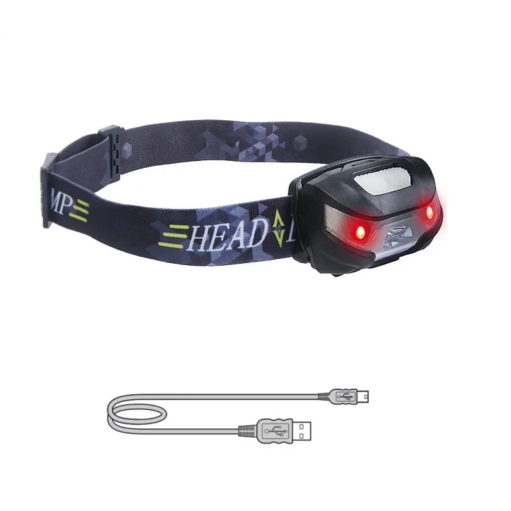 LED Headlamp Flashlight Rechargeable Headlights, USB Cable Included Red Light 5 Modes Running Jogging Hiking