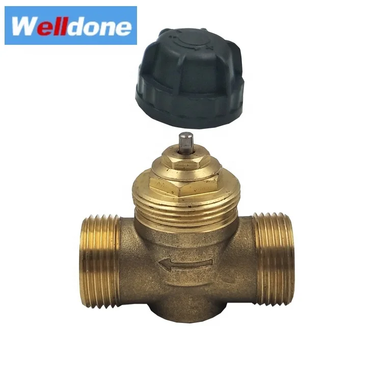In stock made in China high quality 2 way Automatic  brass fan coil valve
