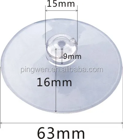transparent wholesale plastic high quality threaded suction cap,suction cup with screw,rubber suction cup
