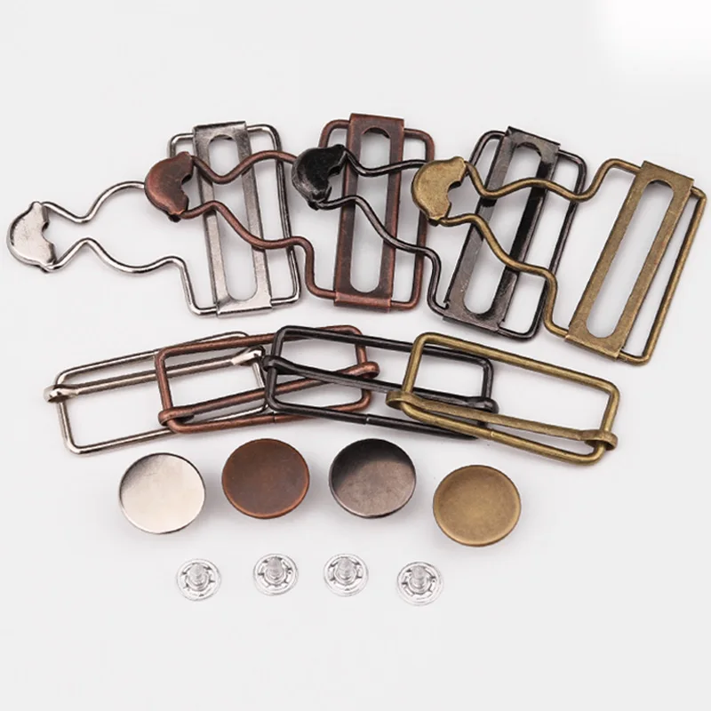 
brass and iron metal adjustable jeans overall buckle for overalls 
