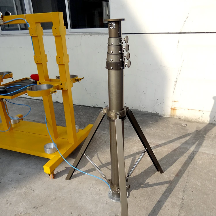 
Pneumatic telescopic mobile tripod hard anodizing light locking solar mast heavy 