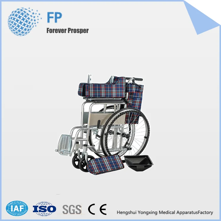 
YongXing F02 Portable Latest Designs Manual Hospital Electroplate Wheelchair Wheel 