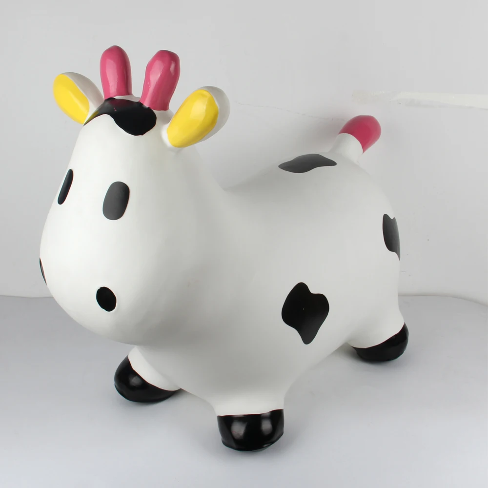 Milk cow jumping bouncy animal hopper for kids