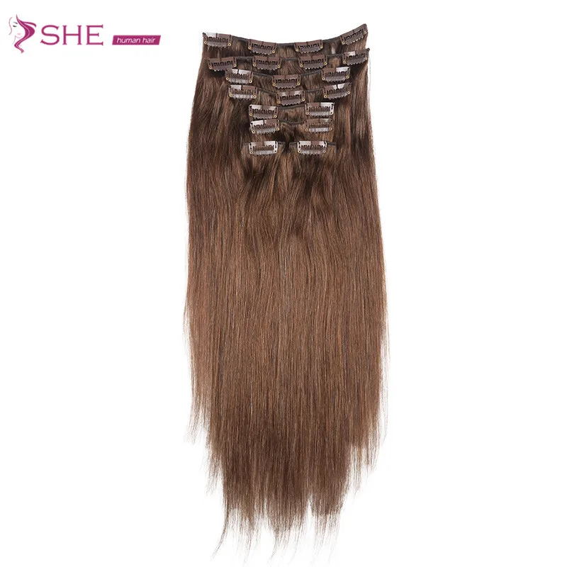 
virgin hair extention clip in hair extention 100% virgin brazilian hair 