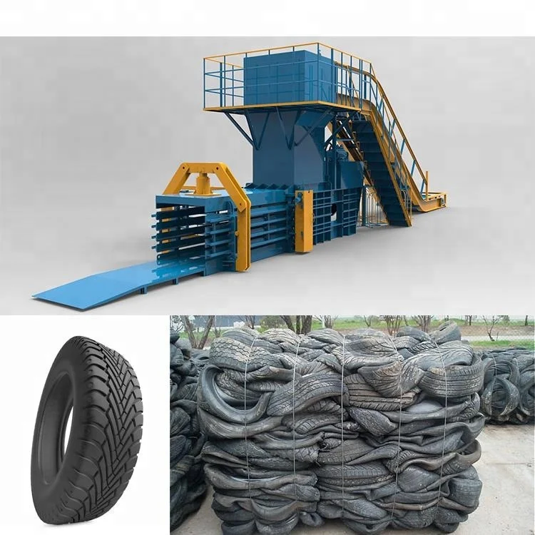 Scrap tire baler packing machine tire baler machine