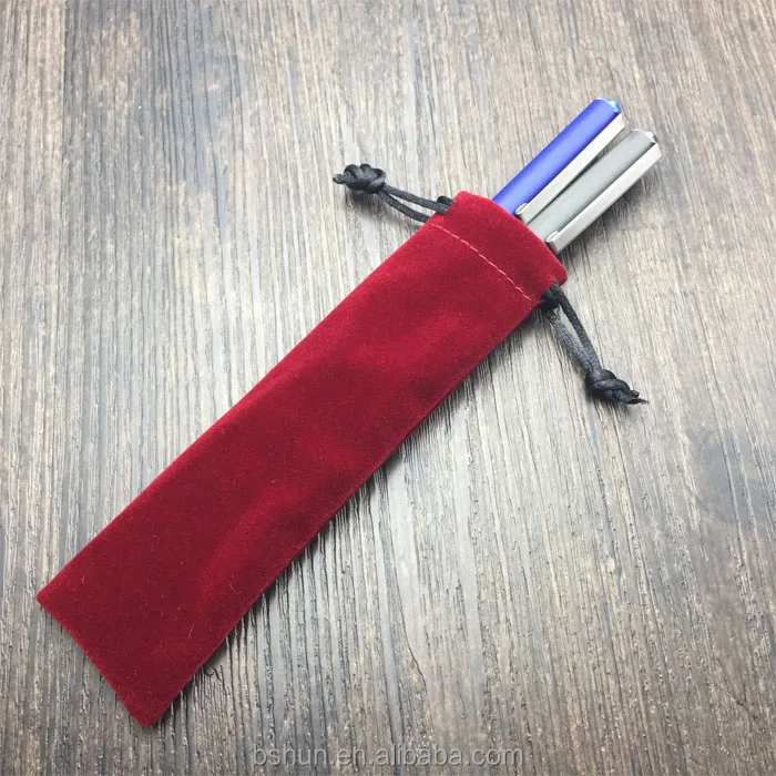 Wholesale Custom Felt Binder Garnet Velvet Smiggle Pencil Pen Pouch