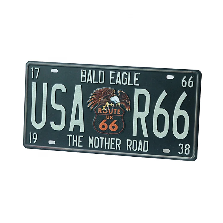 New design factory price customized embossed car licence plate with logo car number sign for sale