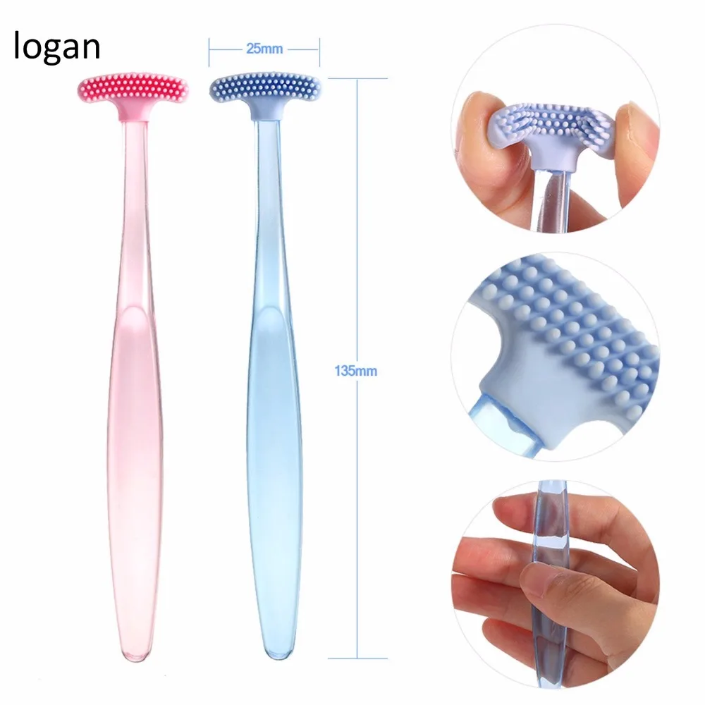 Hot sale soft-touch tongue scraper silicon tongue cleaner