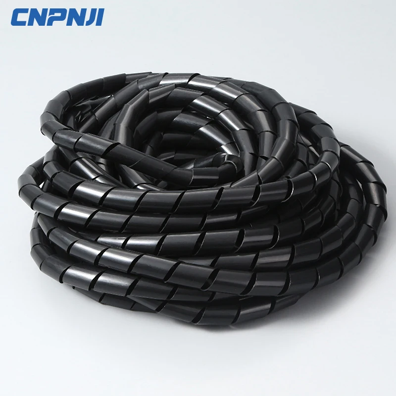 PE Plastic 12mm Wire Spiral wrapping Sleeving Band Tube Cable wrap Wire Protector Electrical Wire Sleeves