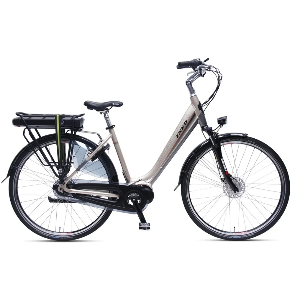 TXED 28 inch  retro 8 speed LCD panel roller brake center motor alloy suspension fork city e  bike