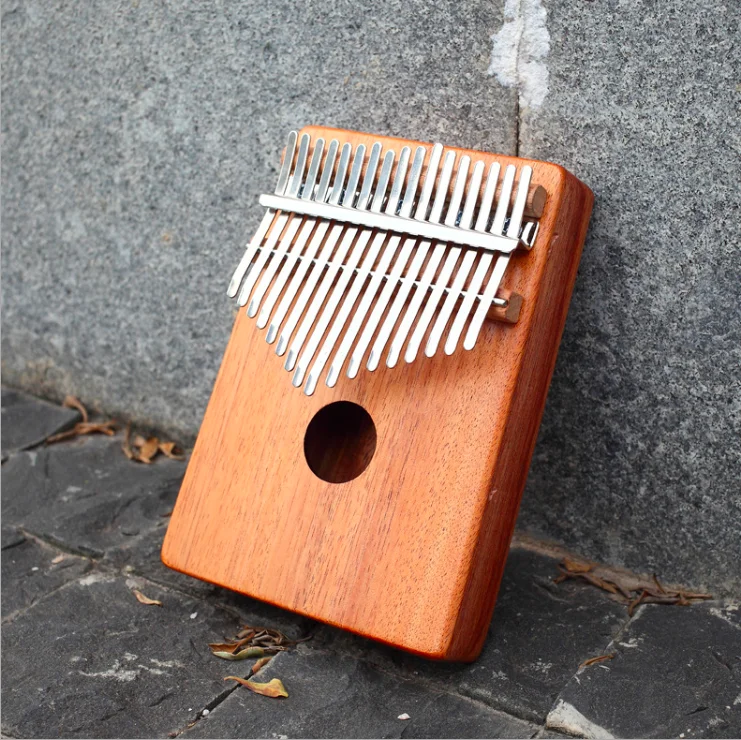 Mahogany 17 Keys Wooden Kalimba Traditional Musical Instrument