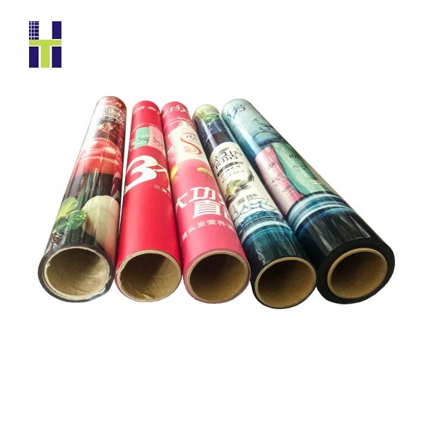 custom printed plastic material advertisement film in roll for poster