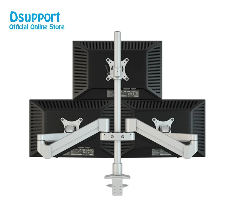 Подставка для настольного компьютера, алюминиевый монопод с тройным монитором и подставкой 70 см, держатель для тройного монитора M2037