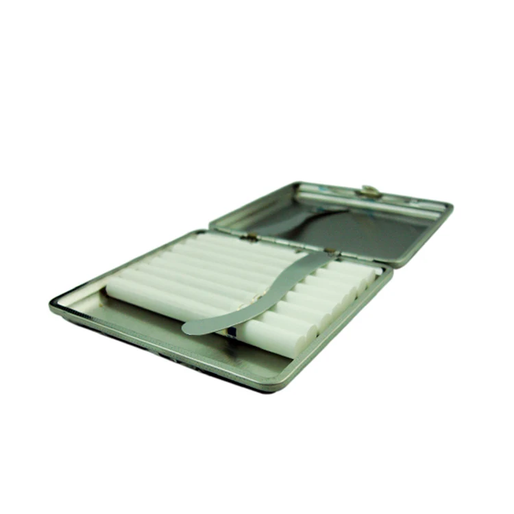 Подлинный металлический держатель для сигарет, табака, контейнер, коробка для хранения, кожаный портсигар, для подарка курильщикам