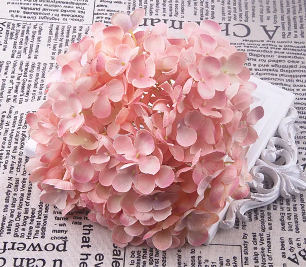 Wholesale 19cm large artificial hydrangea flower head For wedding flower