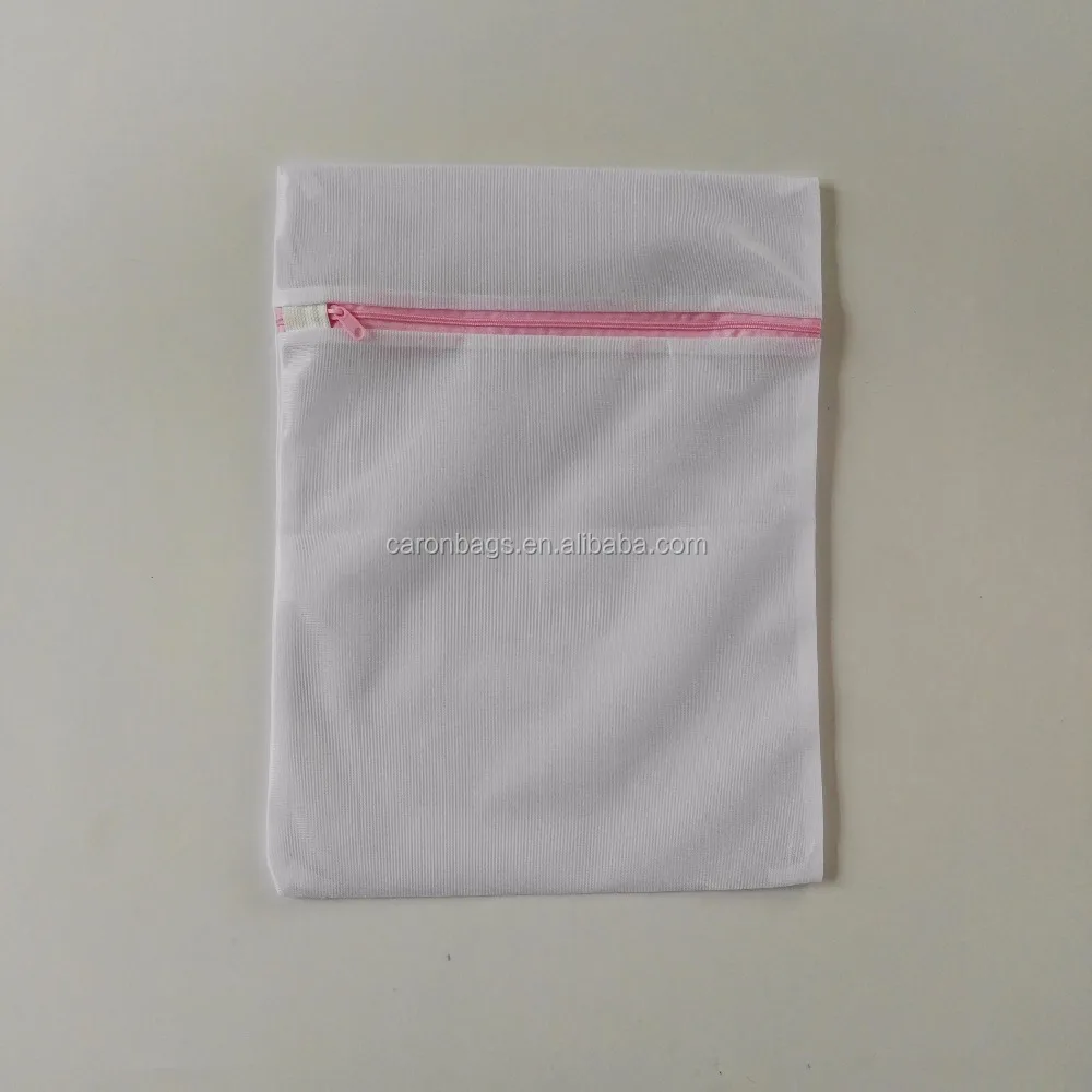 Delicate polyester fabrics zipper fine mesh laundry washing bag