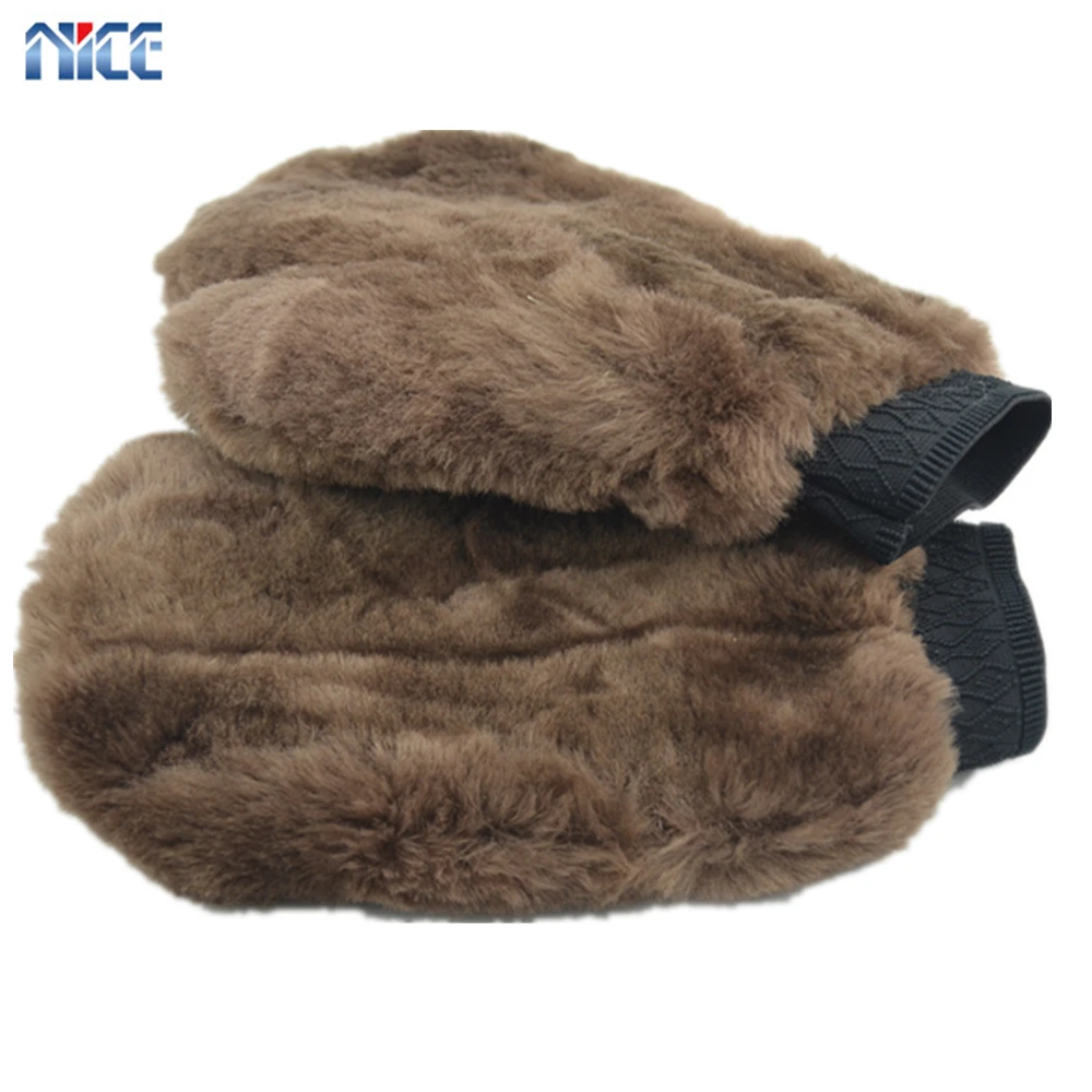 Wool Fingerless Gloves For Cleaning Sheepskin Product Wool Glove