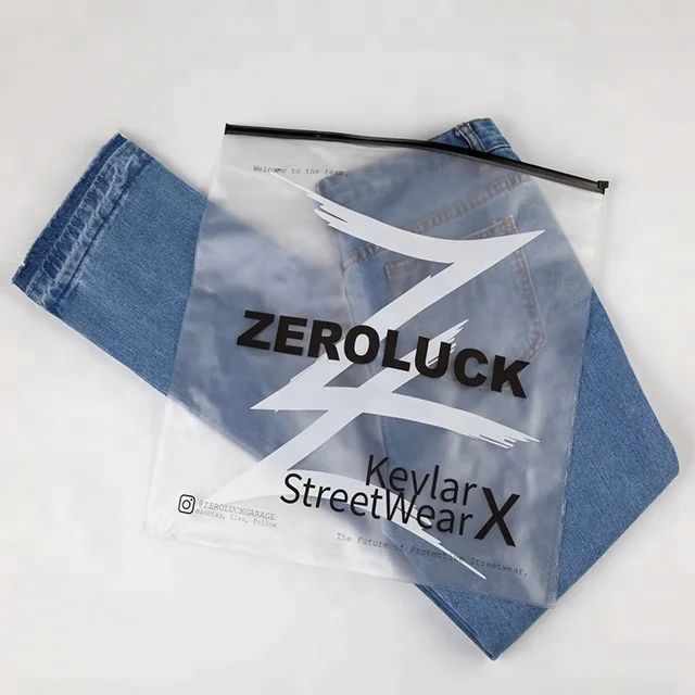 Custom your own logo recycled pouches frosted apparel ziplock shipping clothing packing bag plastic bags zipper poly