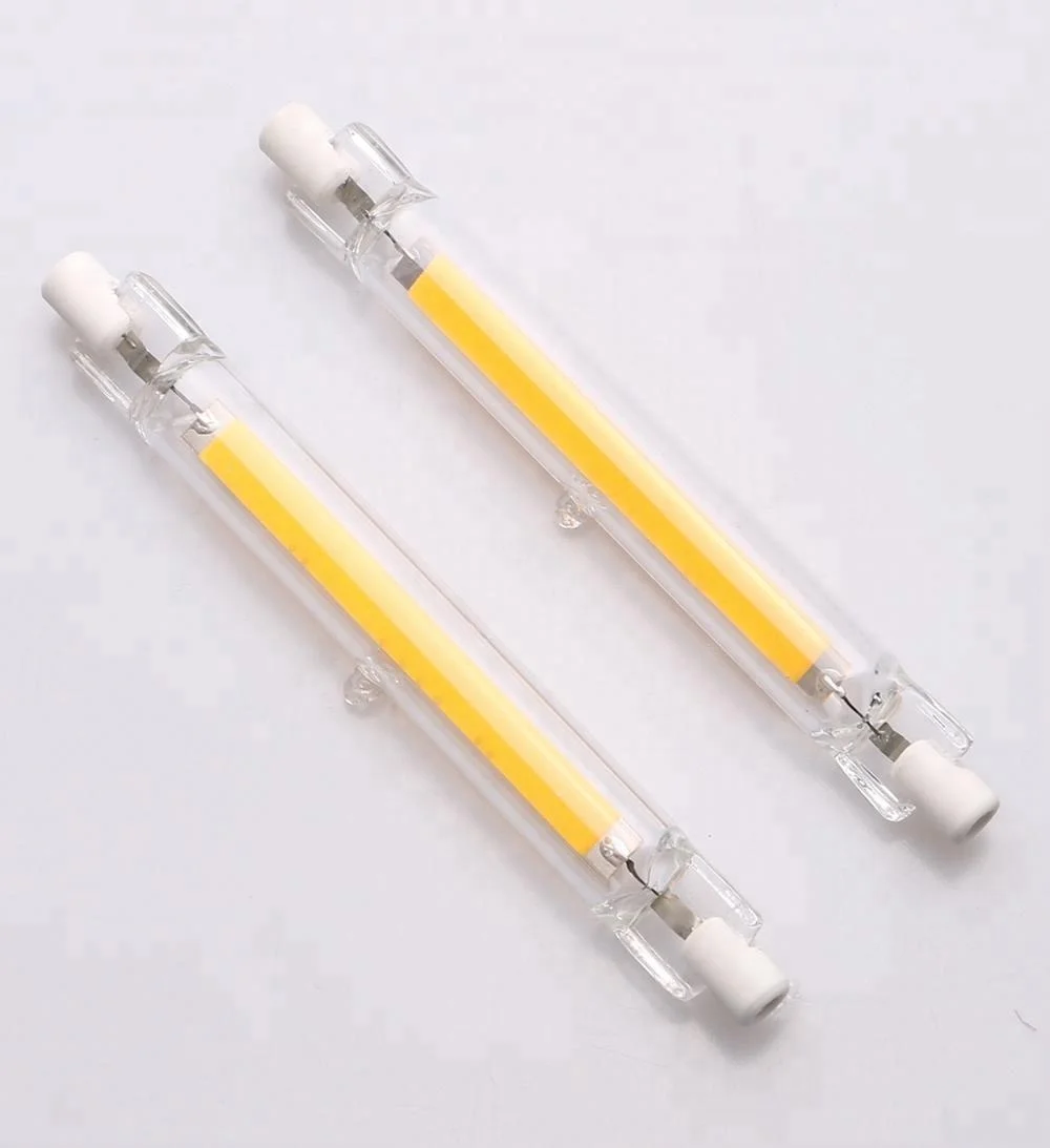 Оптовая продажа популярная стеклянная Светодиодная лампа COB 6 Вт 8 r7s 78 мм