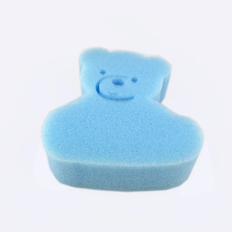 
China supplier cartoon bear shaped kids sponge body shower cleaning bath sponge wholesale 