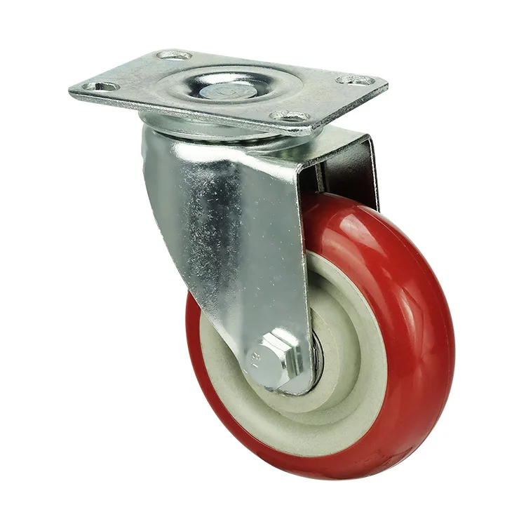 WBD manufacturer castors with brake 3 inch pvc casters medium duti castors wheels