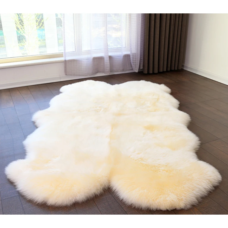 CX-D-112 Luxury Hand Made Genuine Sheep Fur Shaggy Carpet