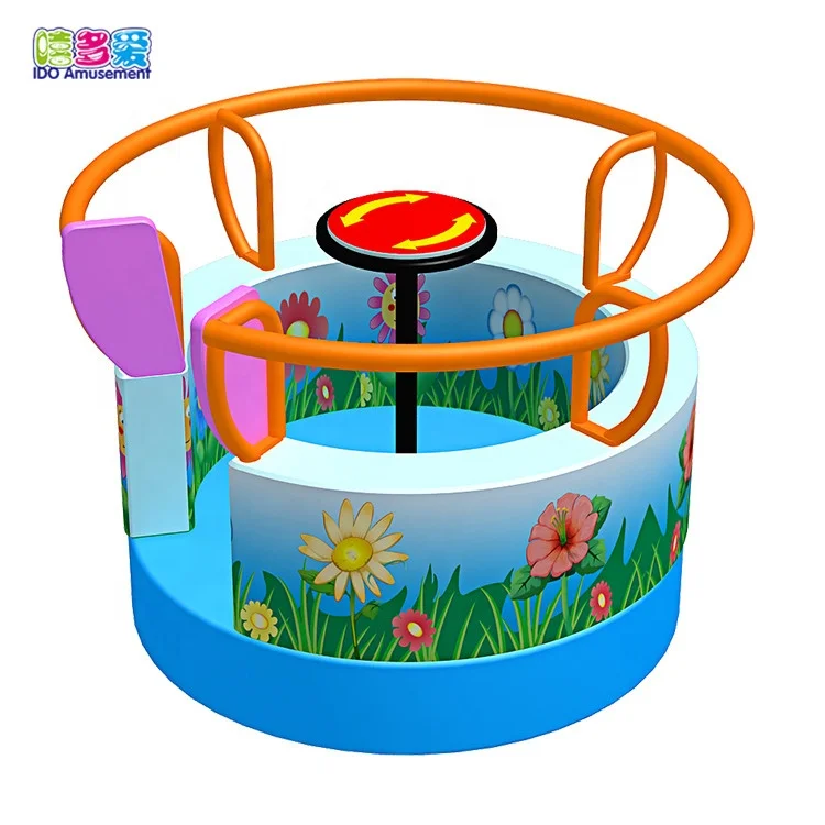 Rotating Indoor Playground Animal Toys Soft Play Carousel Equipment