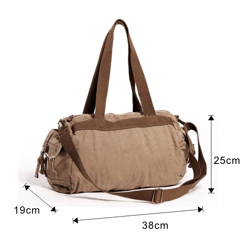 0114 Drop Shipping Barrel shaped Canvas Shoulder Bags