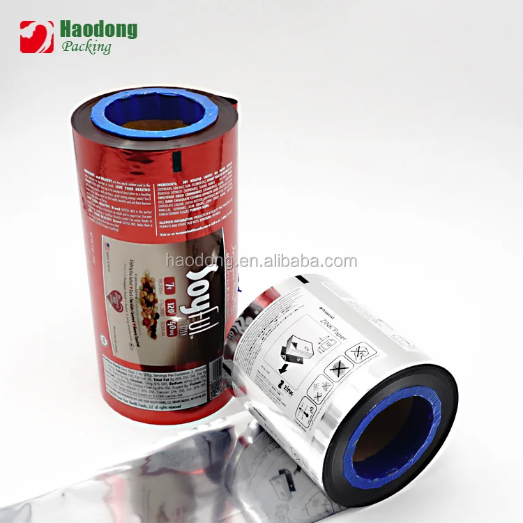 Термоуплотнение для пищевых продуктов на заказ, пластиковая упаковка для закусок, рулонная пленка