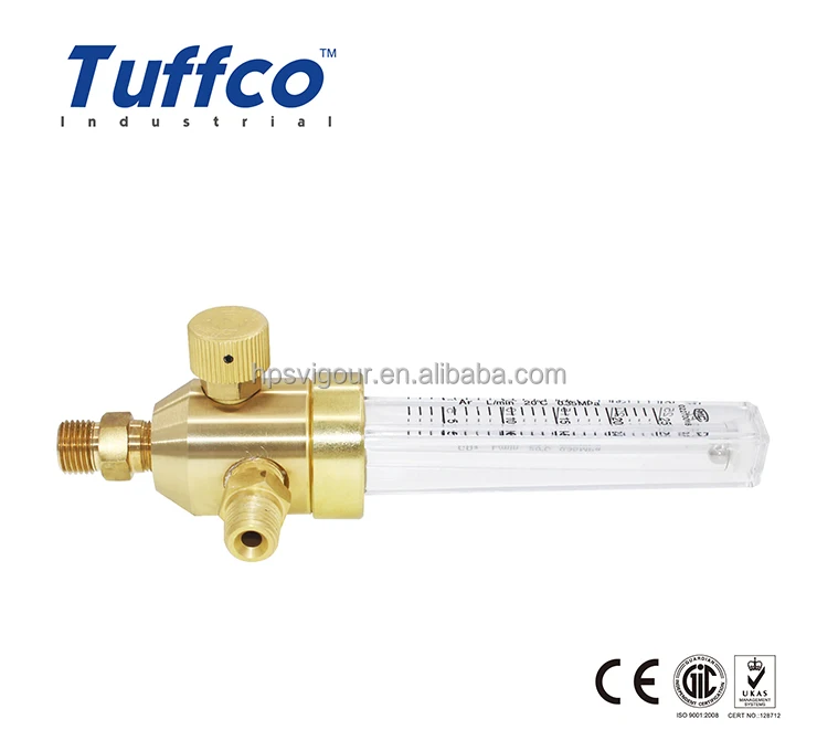 Brass Argon gas CO2 gas flowmeter for gas regulator