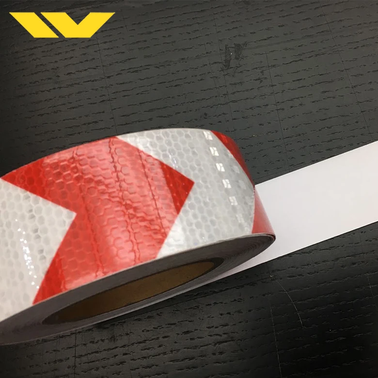 Factory Price Red White Arrow Pattern Reflective Tape For Vehicle