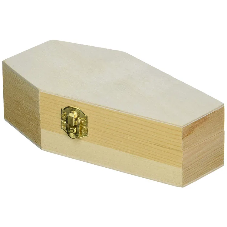 Unfinished Wood Coffin Box,  Coffin Jewelry Box
