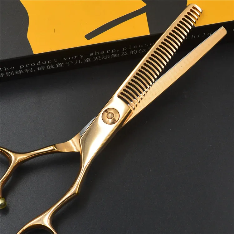 best hair thinning scissors 440c japanese steel rose gold
