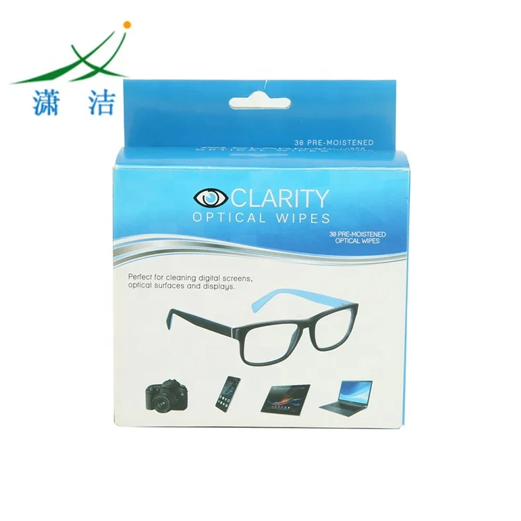 
OEM&ODM Custom Logo Pre Moistened Optical Computer/Camera/Glasses Lens Cleaning Wet Wipes 