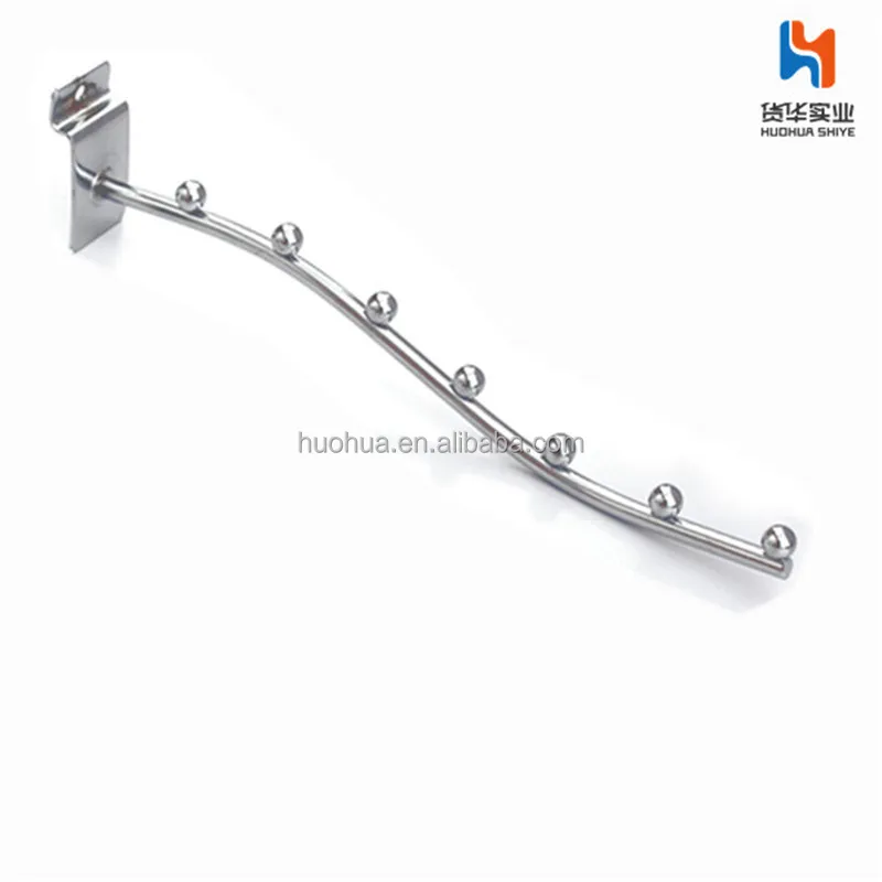 Huohua high quality 5 ball slatwall supermarket display single slatwall hook