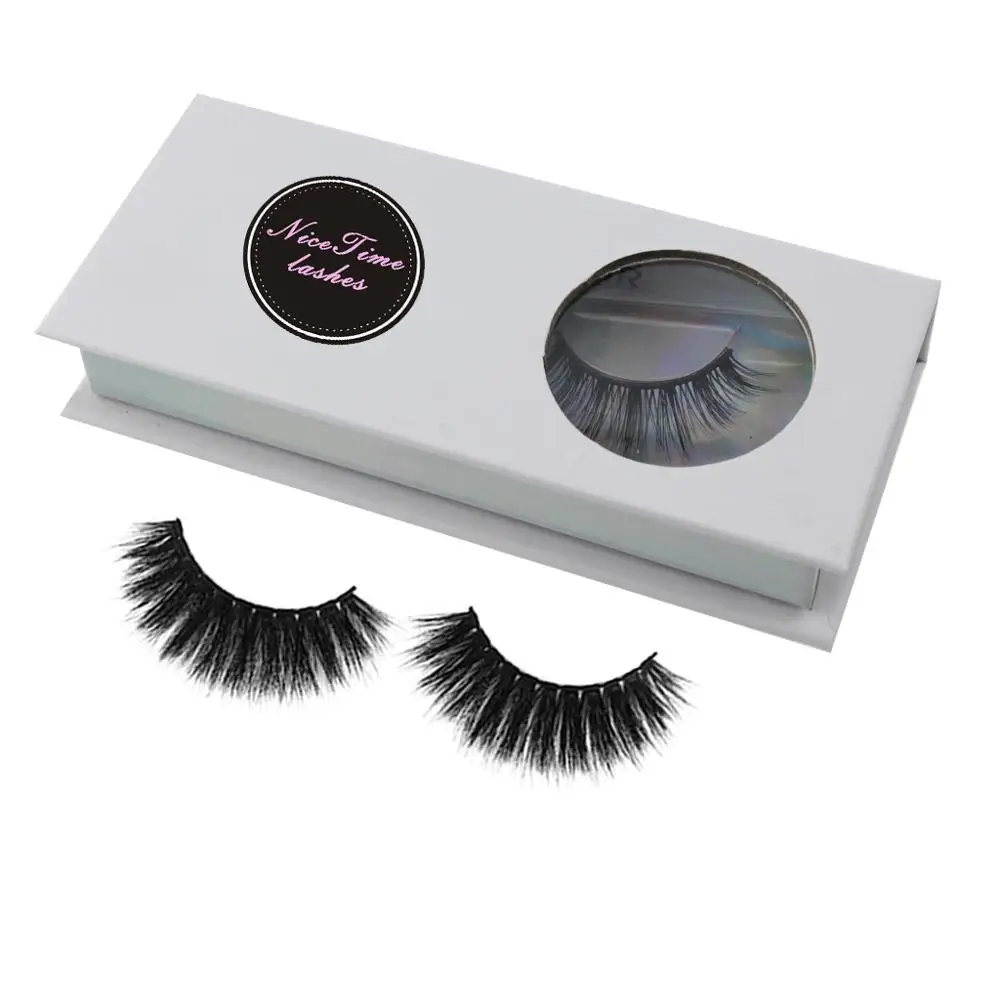 Hand made eyelashes box private label makeup eyelashes 3d extention mink 5 pairs  wholesale siberian  3d mink eyelashes
