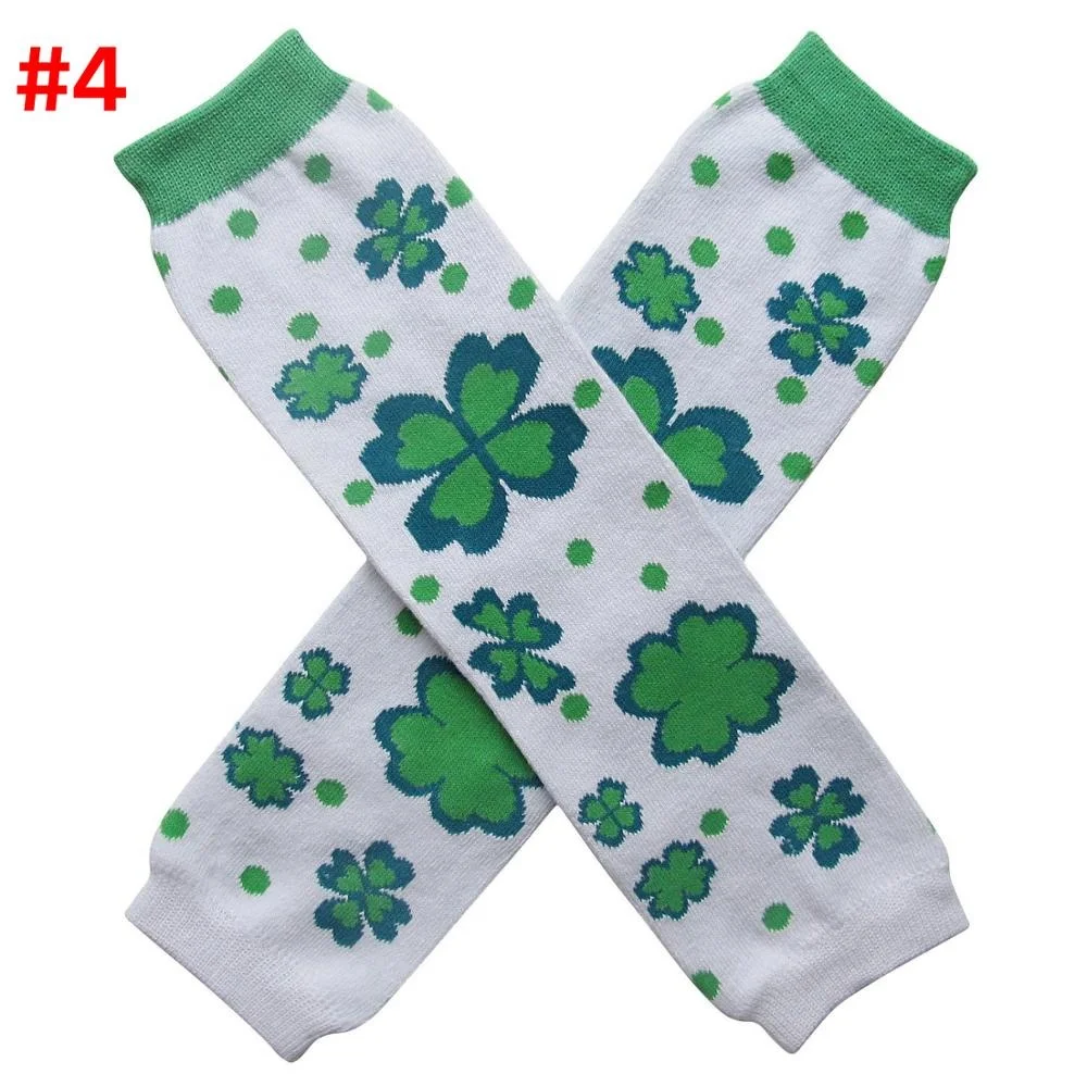 Four leaf clover design toddler safety knee pads baby legwarmer baby leg warmer