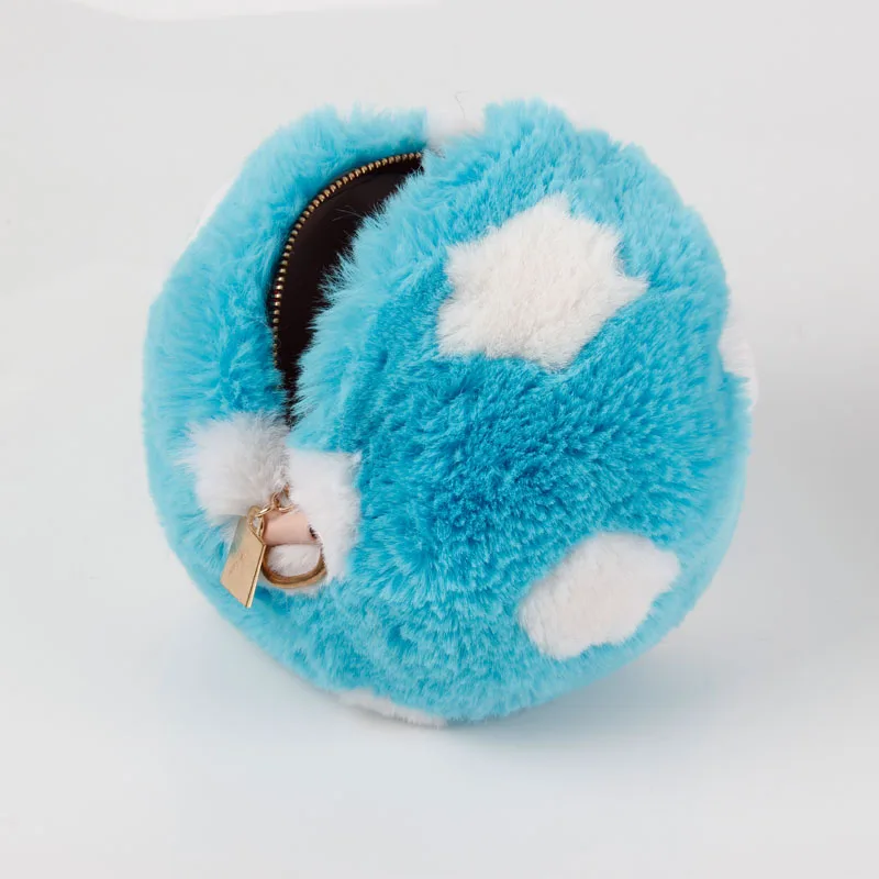 
Wholesale rabbit hair ladies handbag winter fashion Messenger bag ball fleece tote bag 