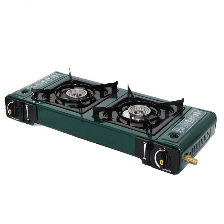 Газовая плита двойного назначения с двумя горелками сжиженного углеводородного газа
