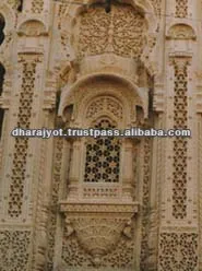 
Hard Carving Sandstone Jharokha Window Frame Decoration 
