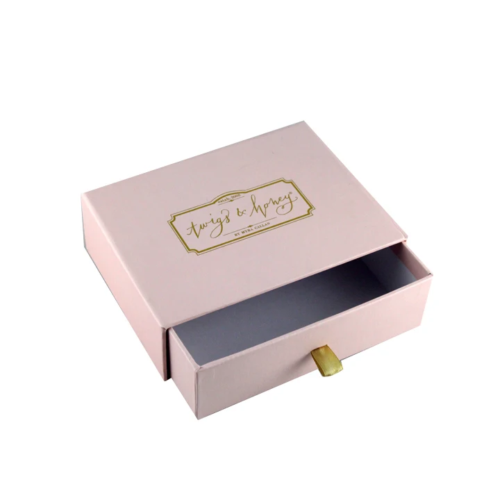 
Customized cardboard drawer sliding gift bow tie paper packaging box 