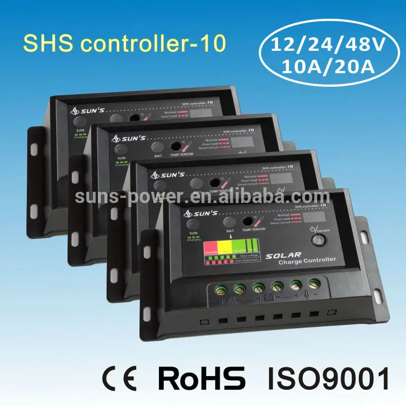 PWM 12V 24V Solar Charger 10A 20A with CE RoHS