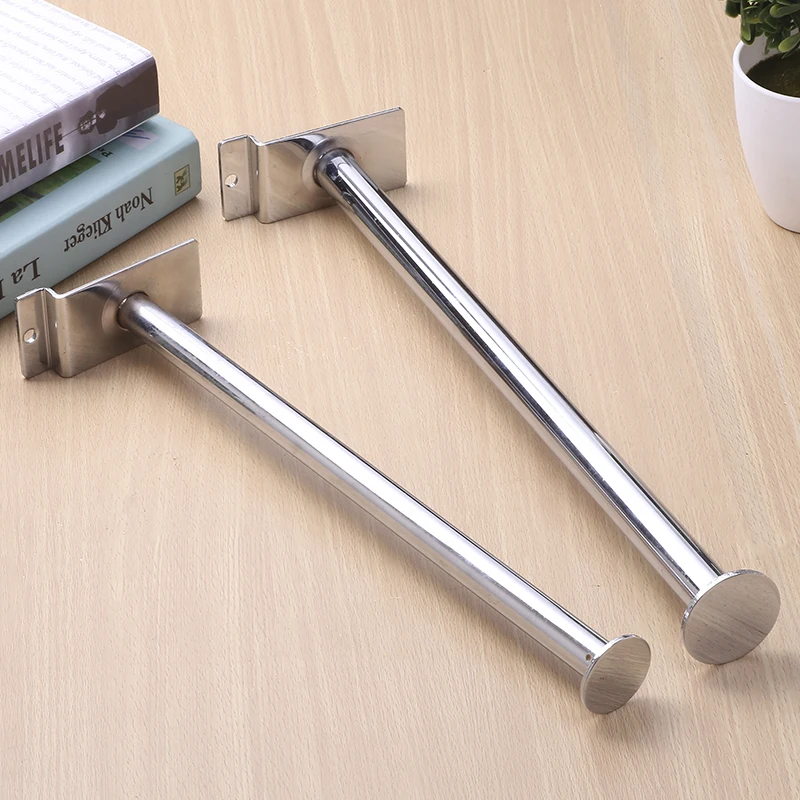 Fast delivery circular pipe metal bra hanger hanging slat board plate slatwall hooks for bra clothes showing