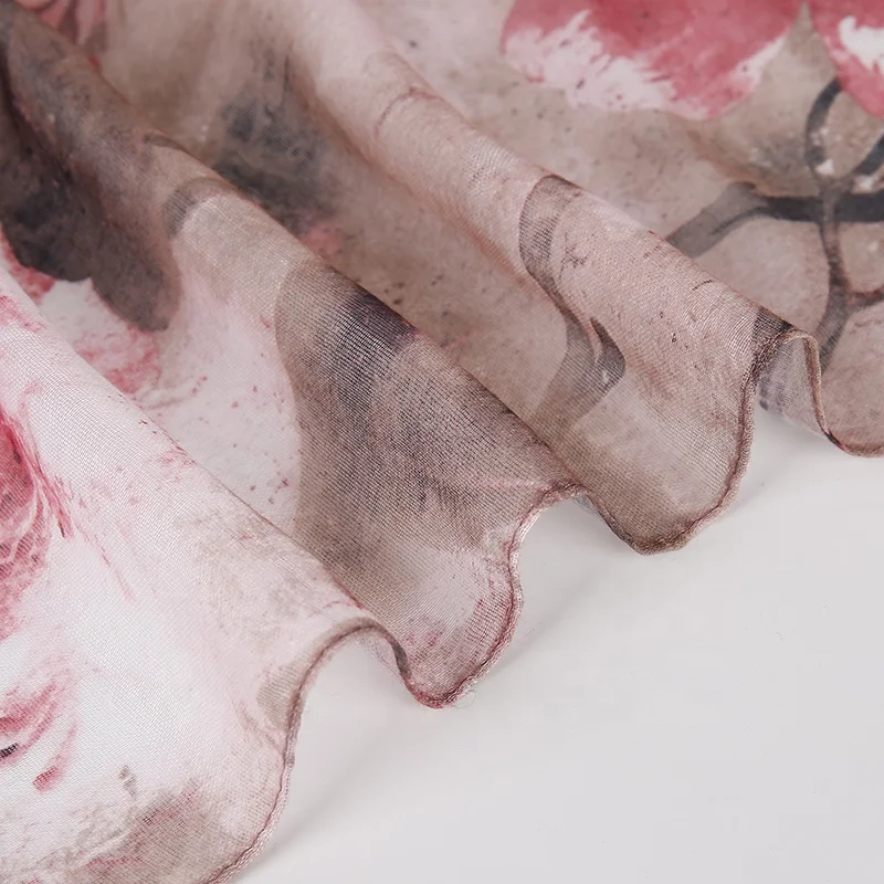 Best Selling Iran Hijab Muslim Flower Printing Polyester Hijab For Malaysia Women