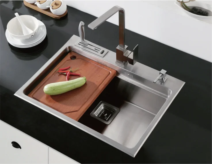 Раковина из нержавеющей стали с одной чашей кухонная раковина индивидуального размера дешевая