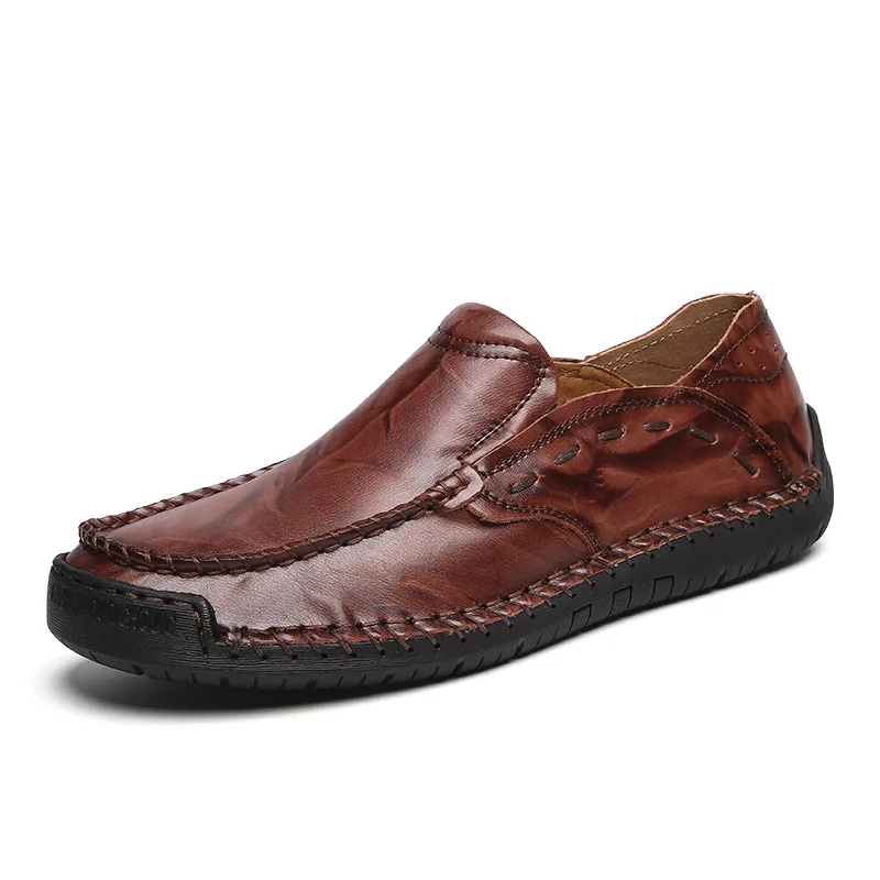 Custom casual moccasin shoes leather moccasin shoes for men slip on man moccasin loafer